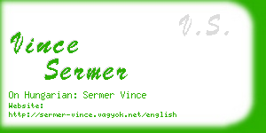 vince sermer business card